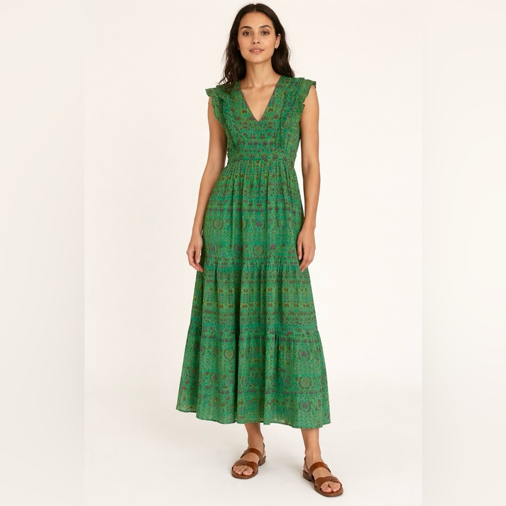 Sundance Green Printed Maxi Dress